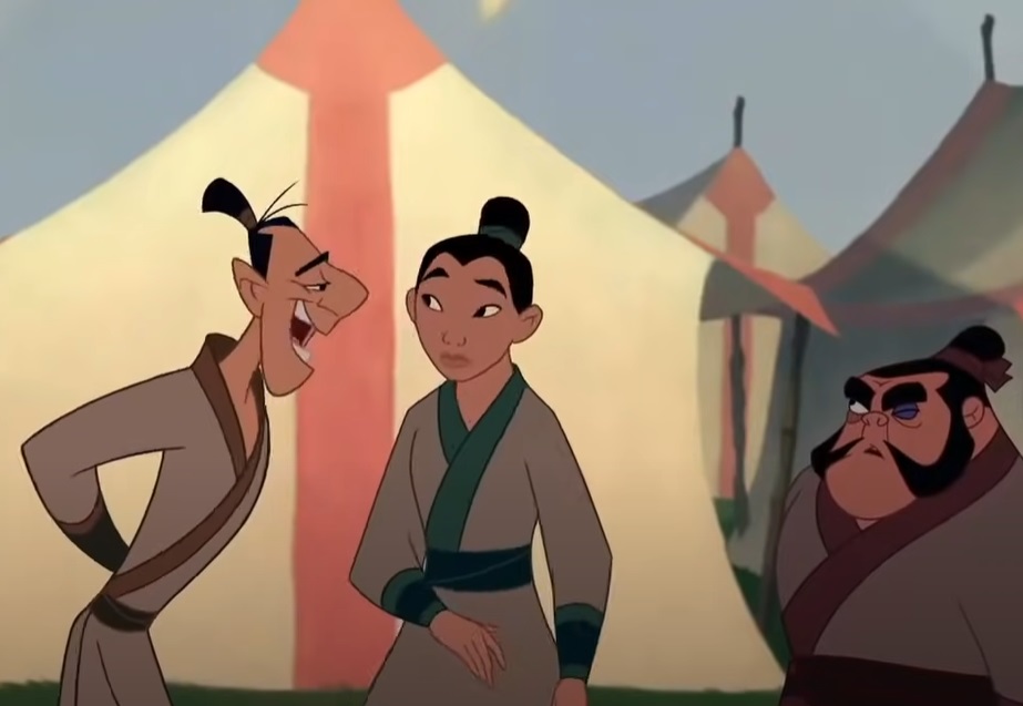 Screenshot from the animated musical coming-of-age action-adventure film Mulan (1998)