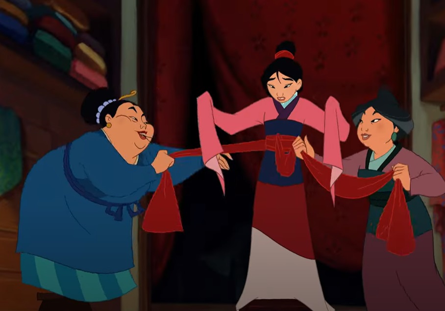 Screenshot from the animated musical coming-of-age action-adventure film Mulan (1998)