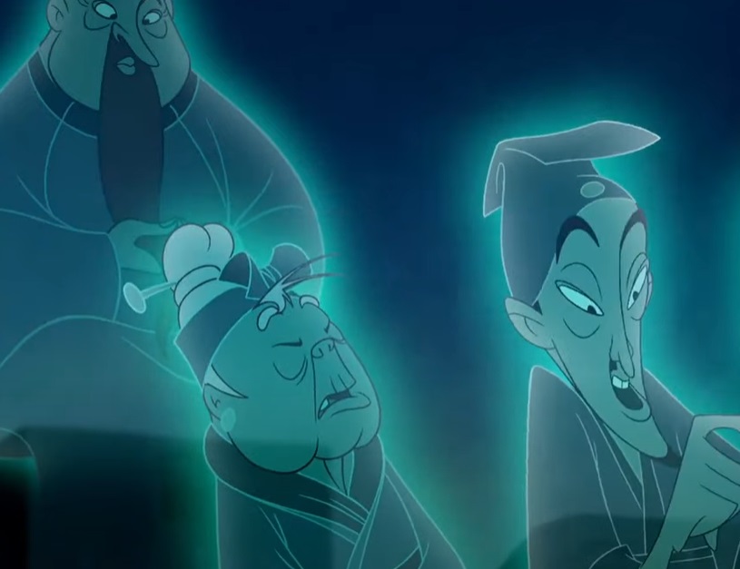 Screenshot from the animated musical coming-of-age action-adventure film Mulan (1998)