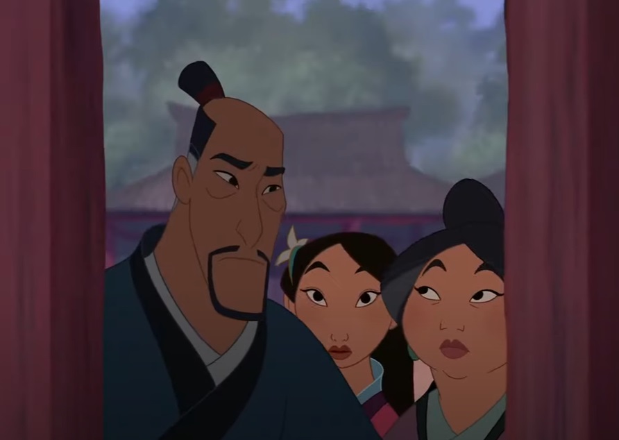 Screenshot from the animated musical coming-of-age action-adventure film Mulan (1998)