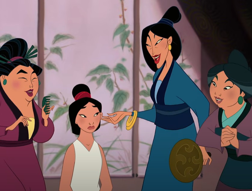 Screenshot from the animated musical coming-of-age action-adventure film Mulan (1998)