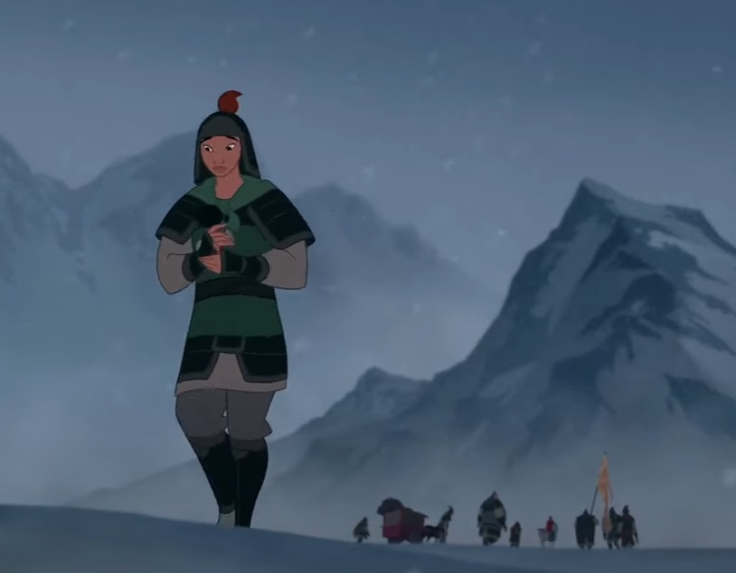 Screenshot from the animated musical coming-of-age action-adventure film Mulan (1998)