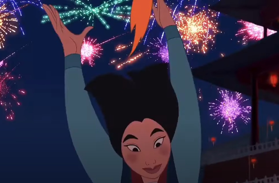 Screenshot from the animated musical coming-of-age action-adventure film Mulan (1998)
