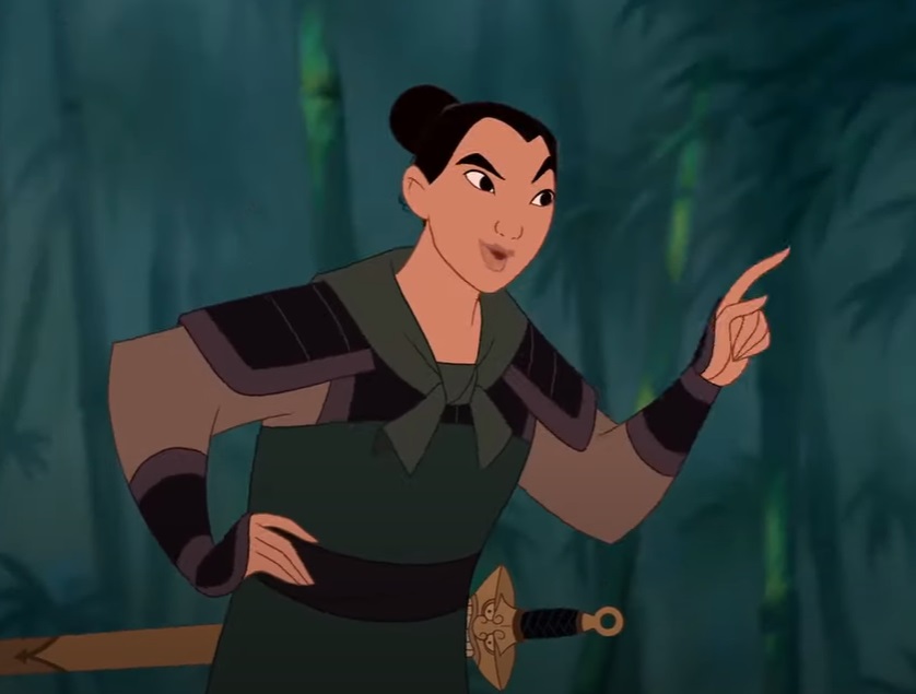 Screenshot from the animated musical coming-of-age action-adventure film Mulan (1998)