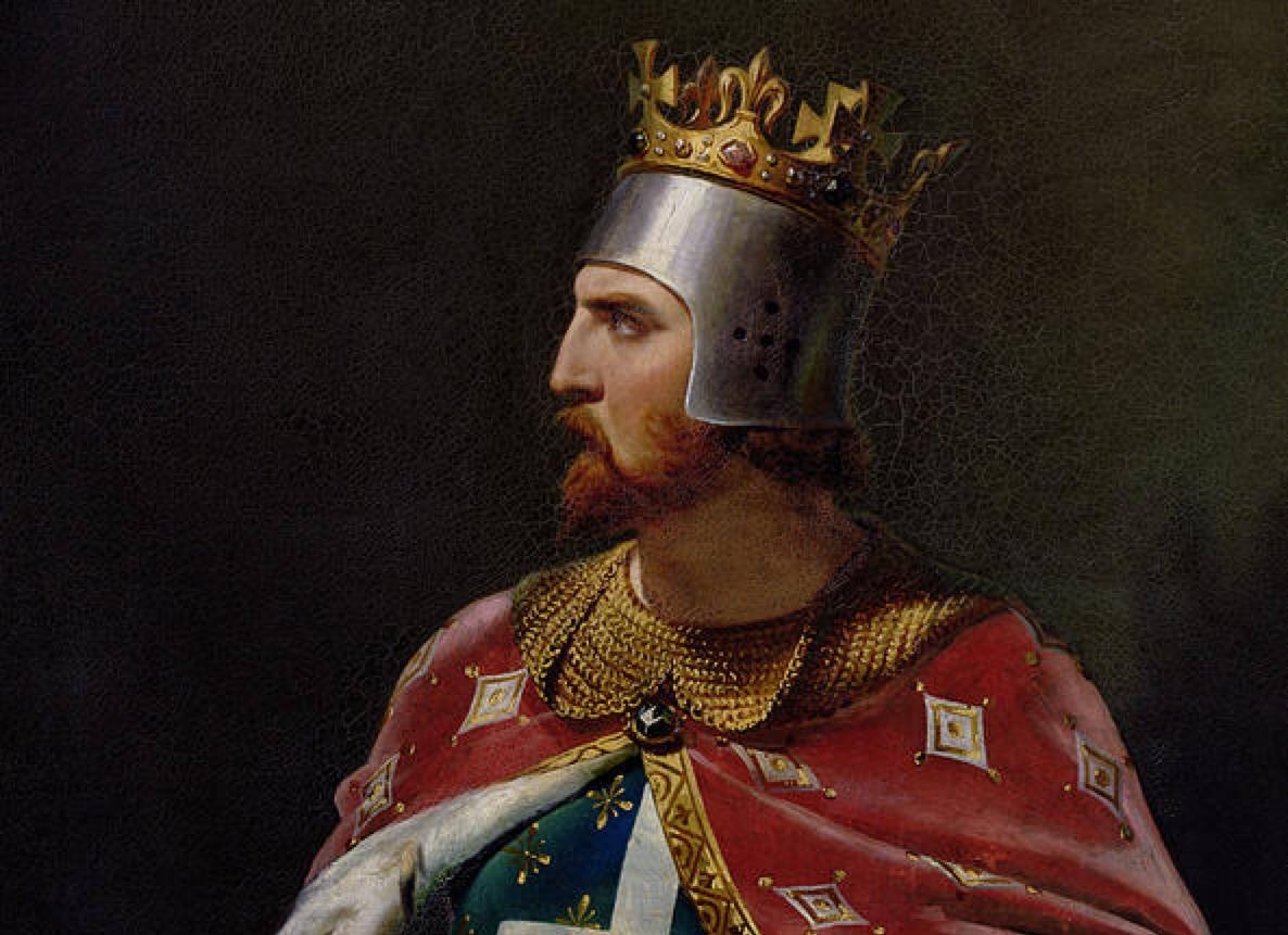 Richard the Lionheart painting wearing a crown