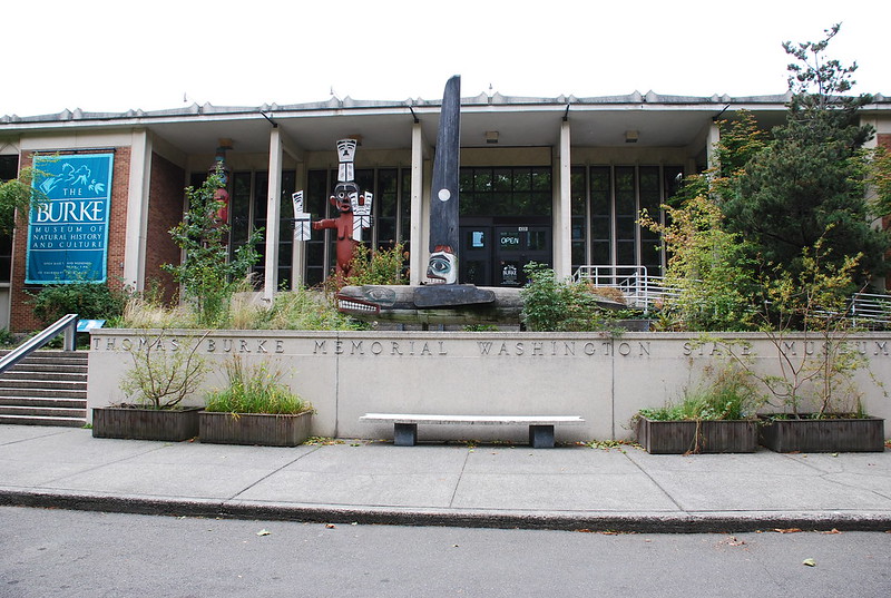 The Burke Museum of Natural History and Culture. Cloudy Sky in the Background.