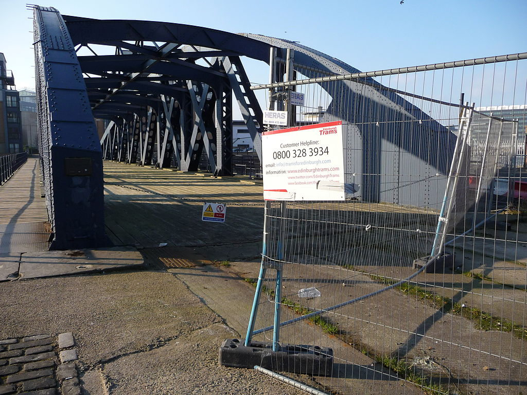 Photo of Tram Works at Victoria Swing Bridge, Leith, Scotland