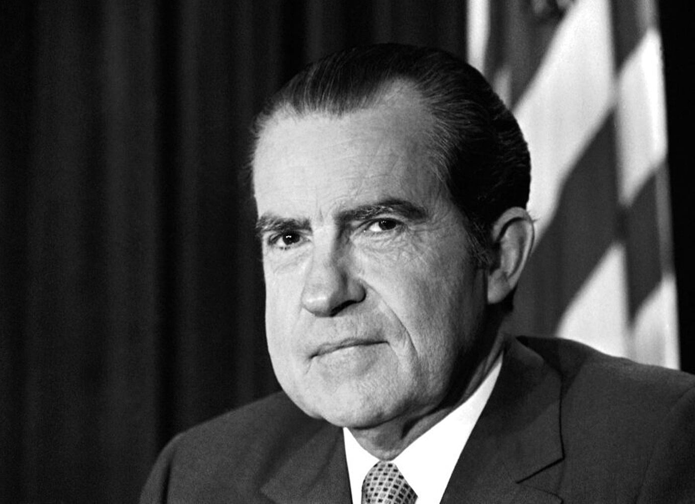 President Richard Nixon sits in his White House - 1972