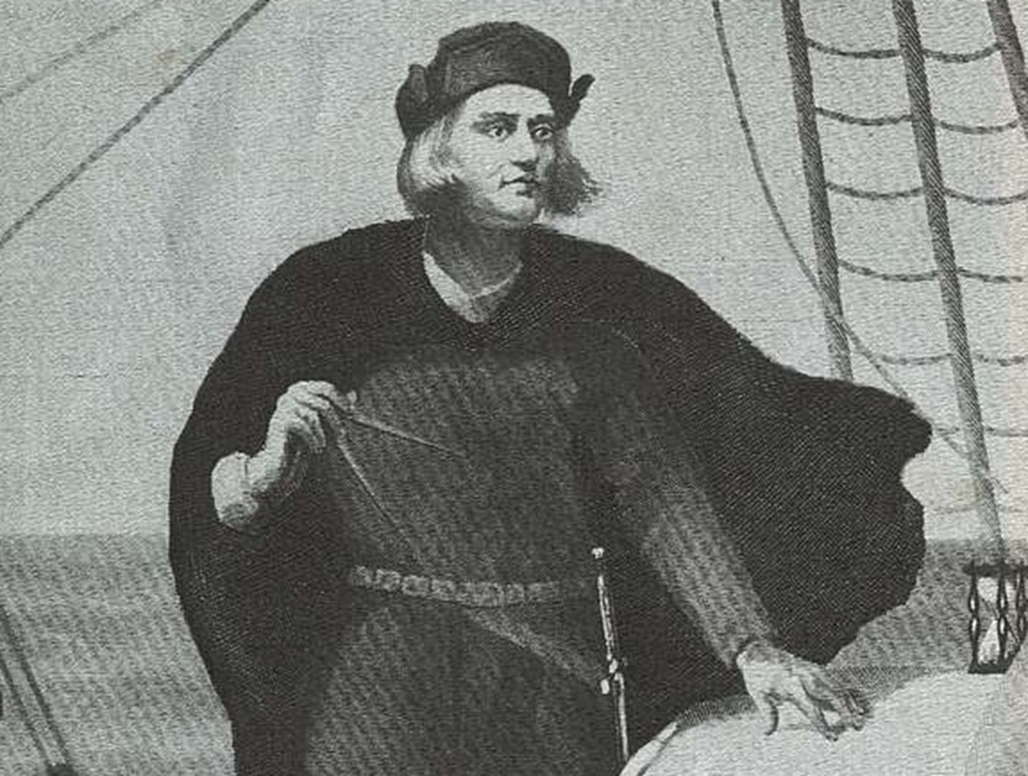 Christopher Columbus on ship - 1878