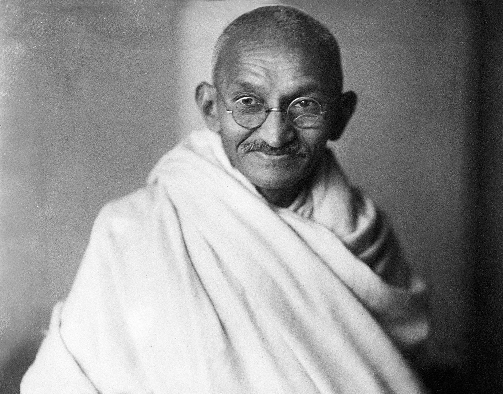 Studio photograph of Mahatma Gandhi, London, 1931.