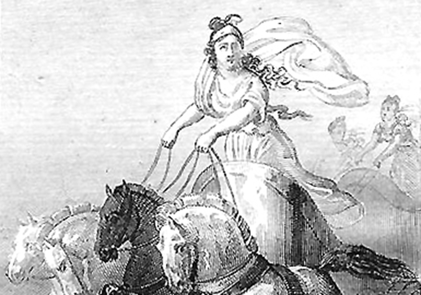 Cynisca with horses - before 1823