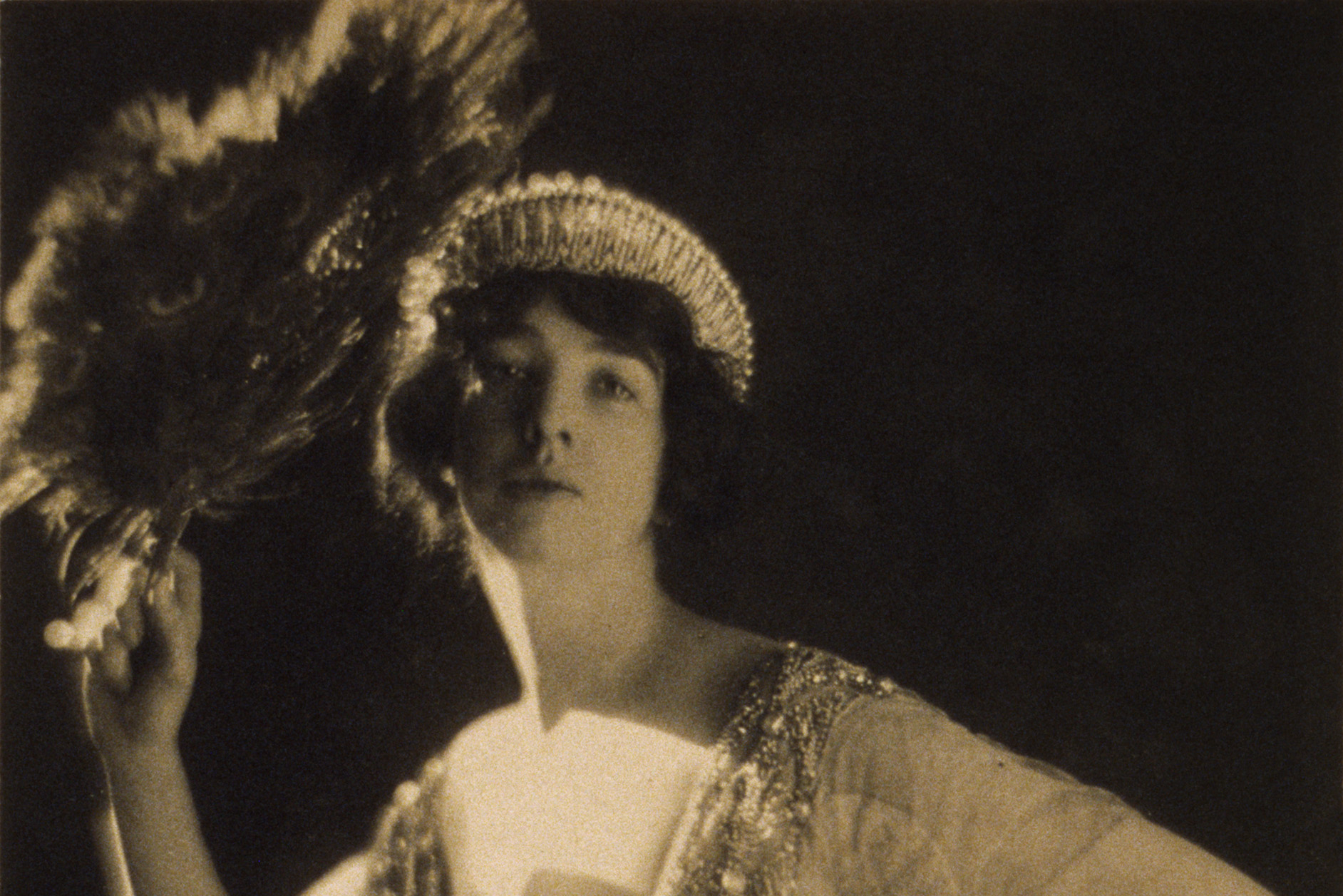 Gertrude Vanderbilt Whitney wearing head jewels