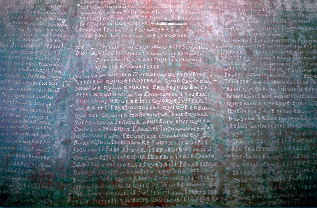 Roman Latin inscription on stone from Spain.