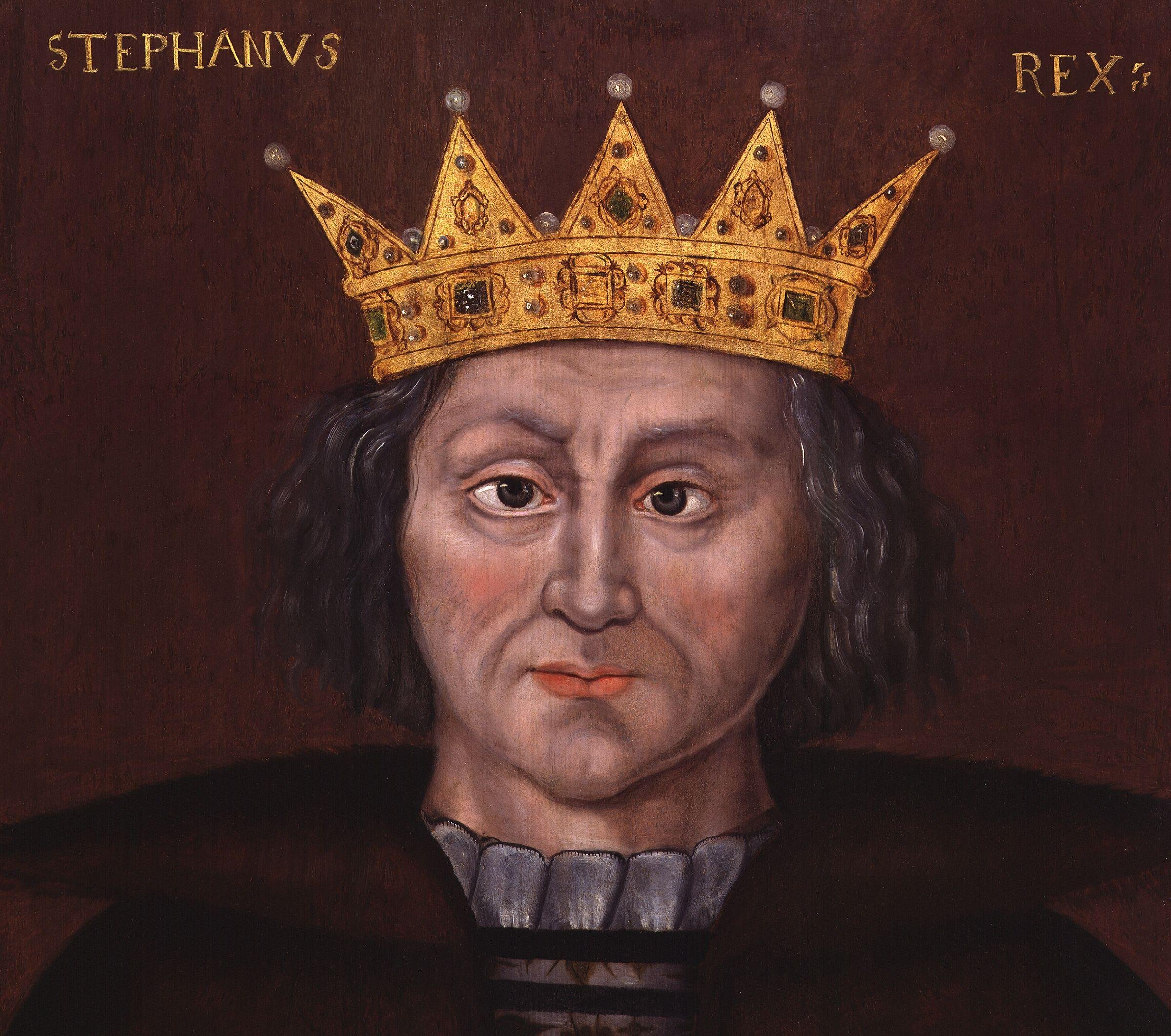 Portrait Engraving of Stephen, King of England often referred to as Stephen of Blois