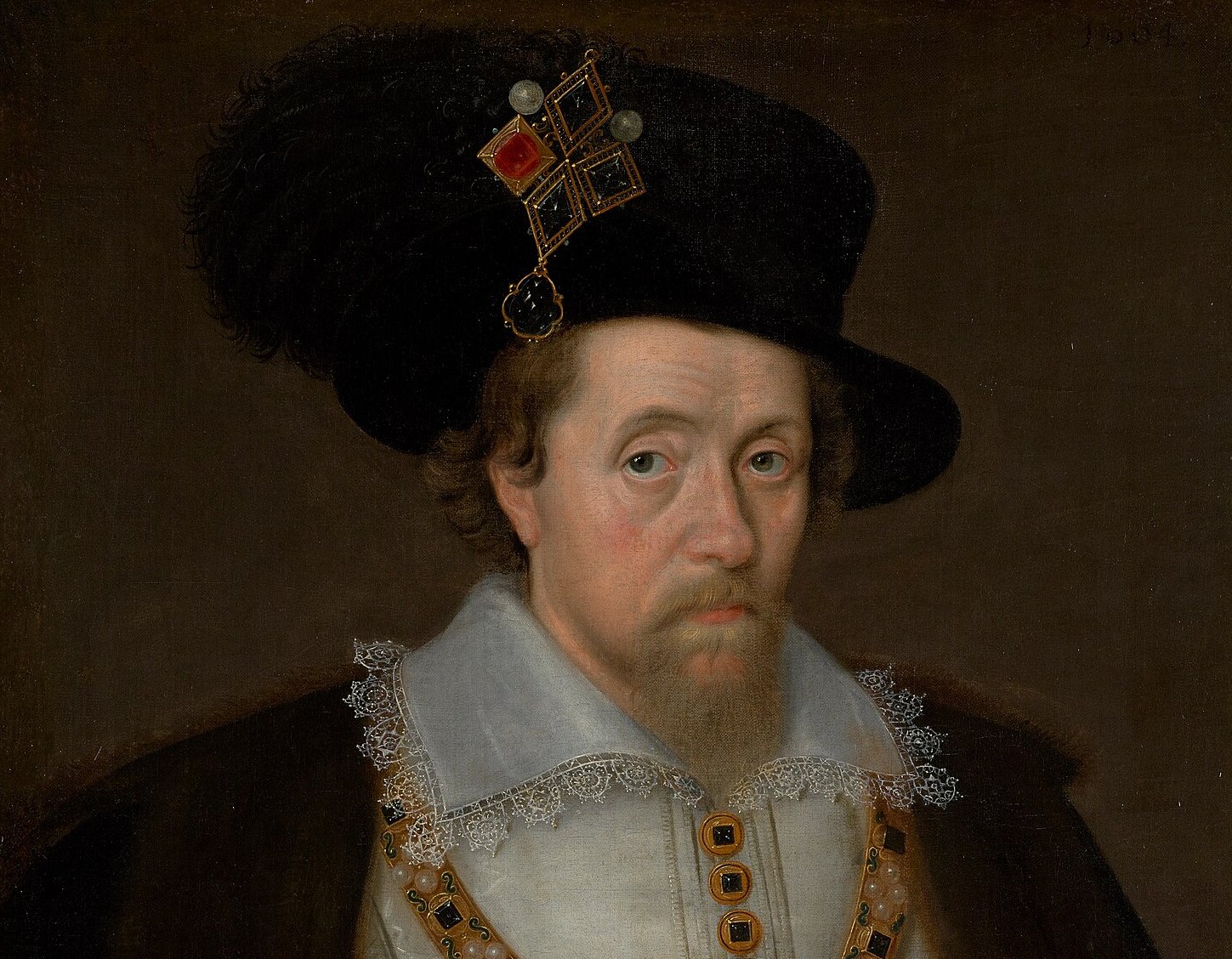 Portrait Painting of James VI and I by John de Critz