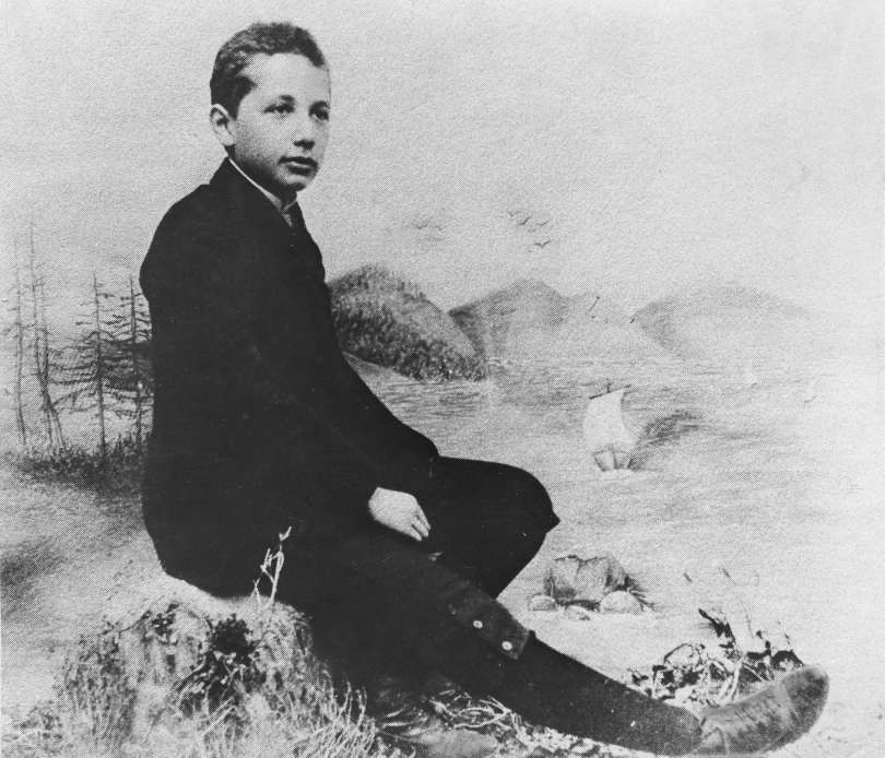 Grayscale Portrait Photo of Albert Einstein as a child