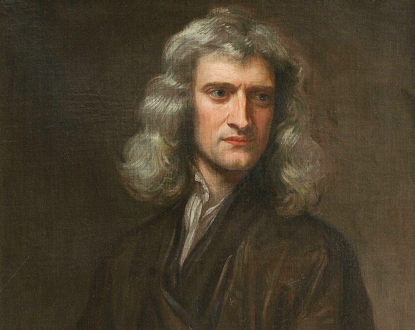 Portrait Painting of Sir Isaac Newton by Godfrey Kneller