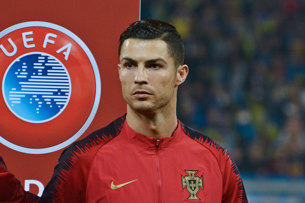 Portugal's Cristiano Ronaldo during the Euro qualifying soccer match