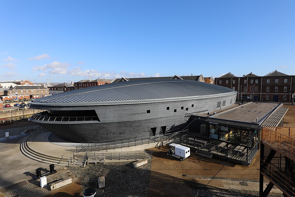 Photo of the exterior of the Mary Rose museum