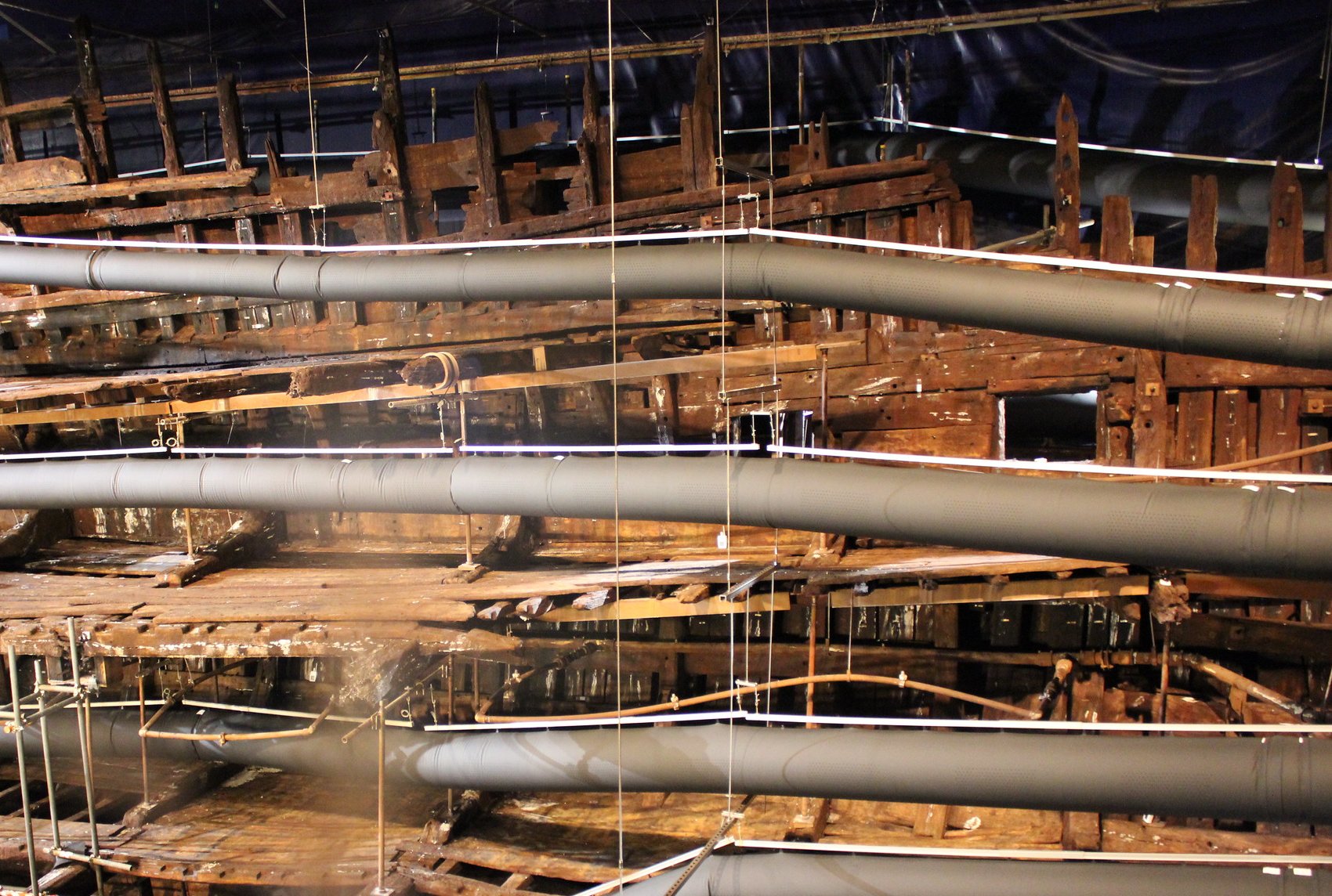 Close Up Photo of the remains of the Mary Rose carrack
