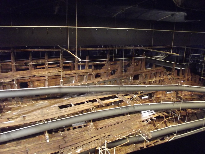 Close Up Photo of the remains of the Mary Rose carrack