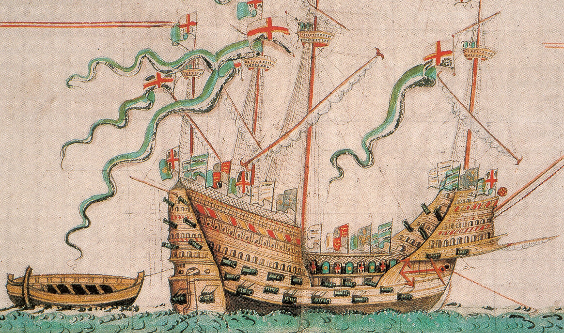 The Mary Rose as depicted in the Anthony Roll.
