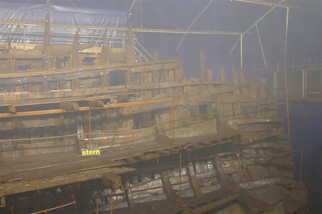 Close Up Photo of the remains of the Mary Rose carrack