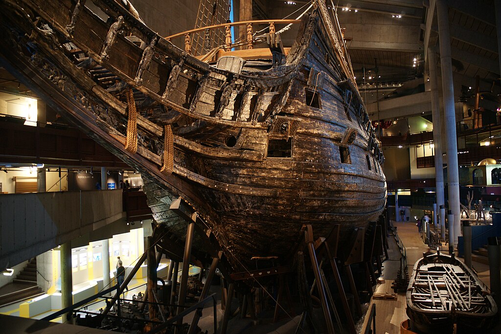 Close Up Photo of the remains of Swedish warship built between 1626 and 1628