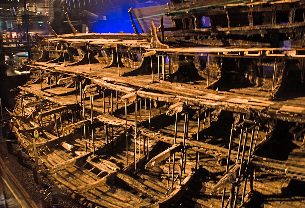 Close Up Photo of the remains of the Mary Rose carrack