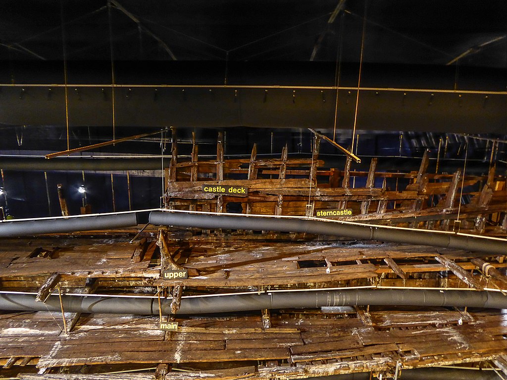 Close Up Photo of the remains of the Mary Rose carrack