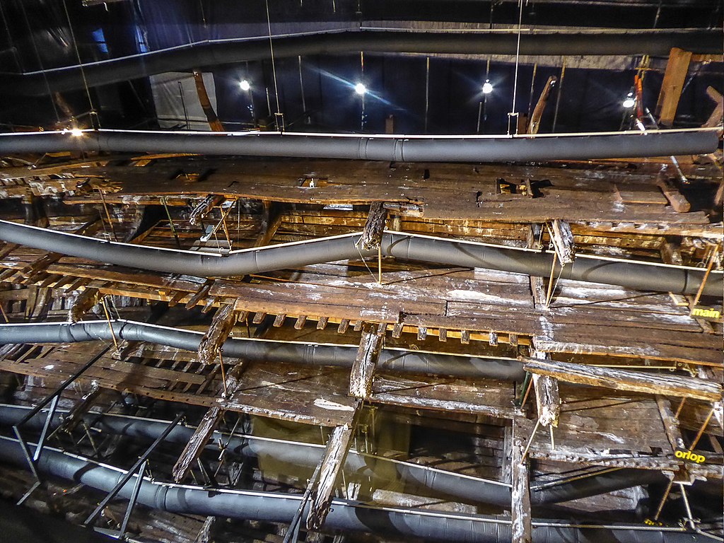 Close Up Photo of the remains of the Mary Rose carrack