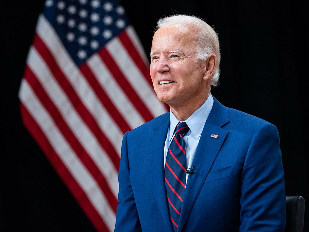 Portrait Photo of U.S. President Joe Biden in a blue suit