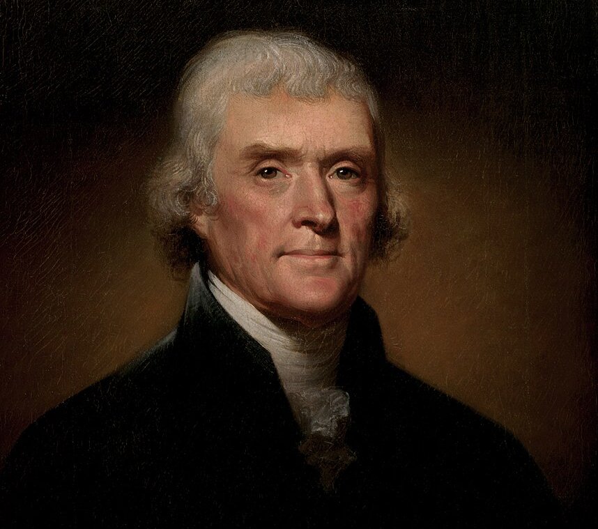 Official Presidential Portrait Of Thomas Jefferson By Rembrandt Peale