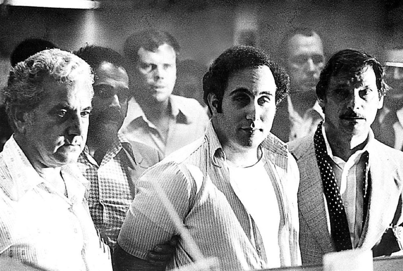 "Son of Sam," David Berkowitz, stands before Criminal Court Judge Richard Brown - 1977