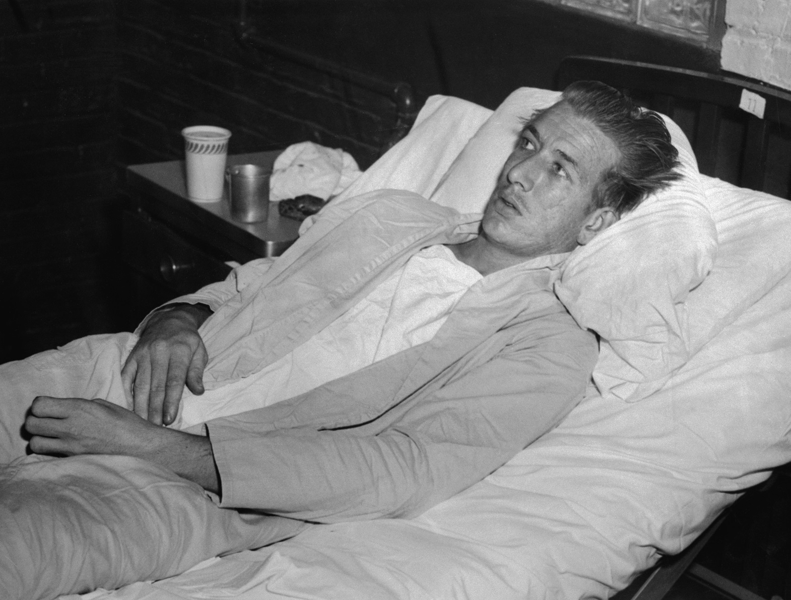 Richard Speck, accused slayer of eight Chicago student nurses, relaxes on cot in Cook County Jail Infirmary - 1966