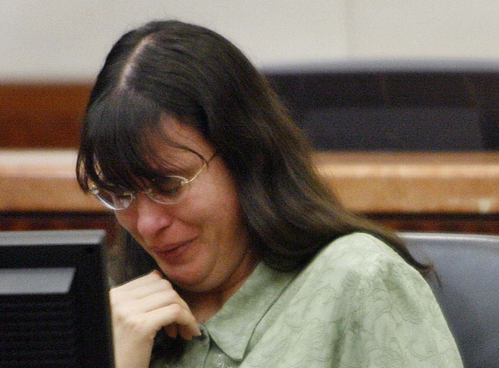 Andrea Yates weeps during closing arguments in her retrial July 24, 2006 in Houston, Texas.