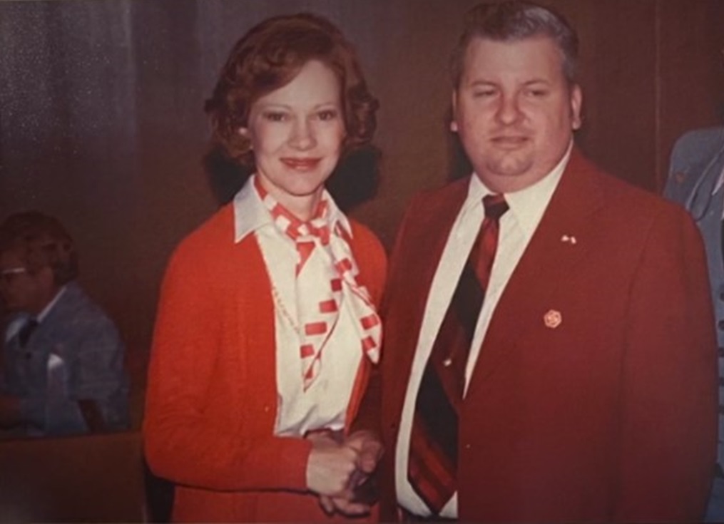 Rosalynn Carter with Democratic Party activist and serial killer John Wayne Gacy - 1978