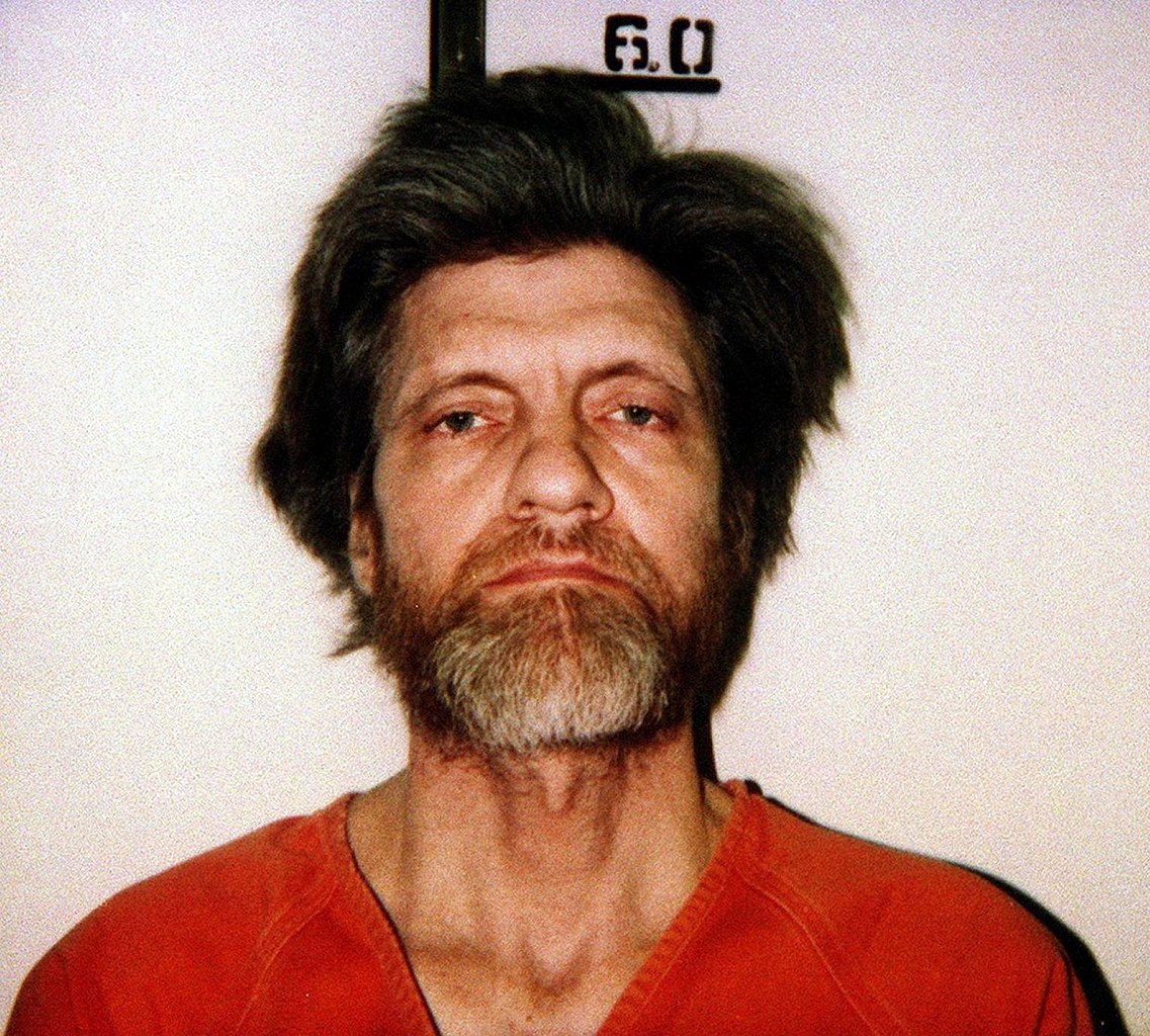 Booking photo of Theodore Kaczynski - 1996