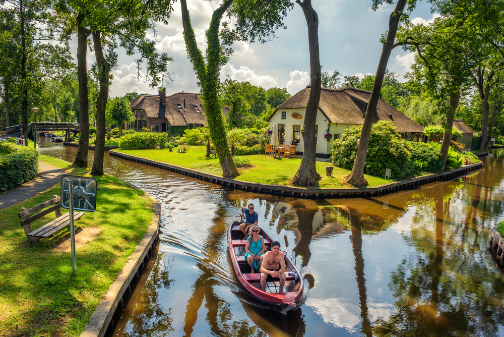 View of famous Giethoorn village