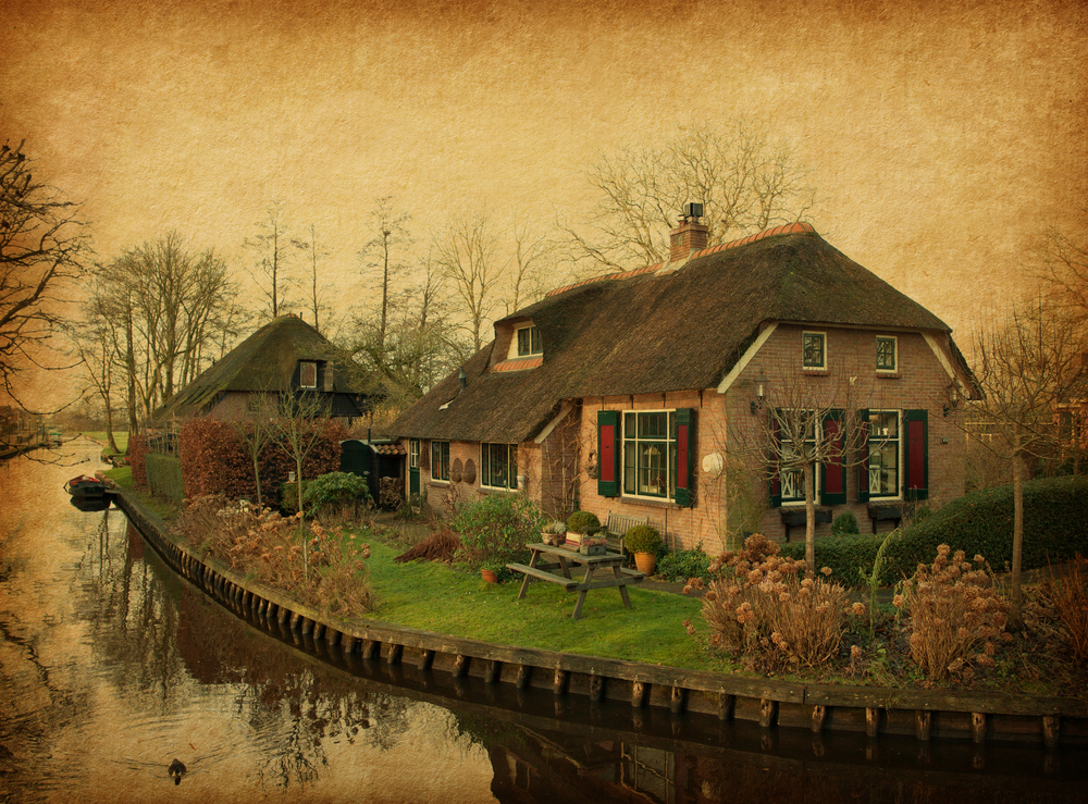 Old house in Giethoorn, Netherlands