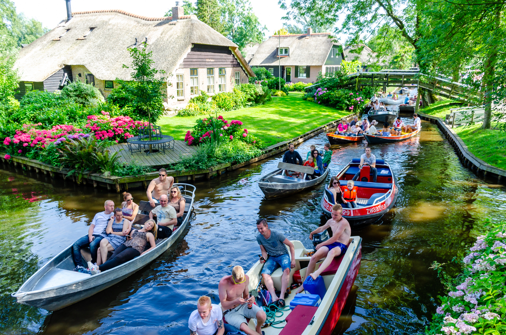 Tourists on a boat trip
