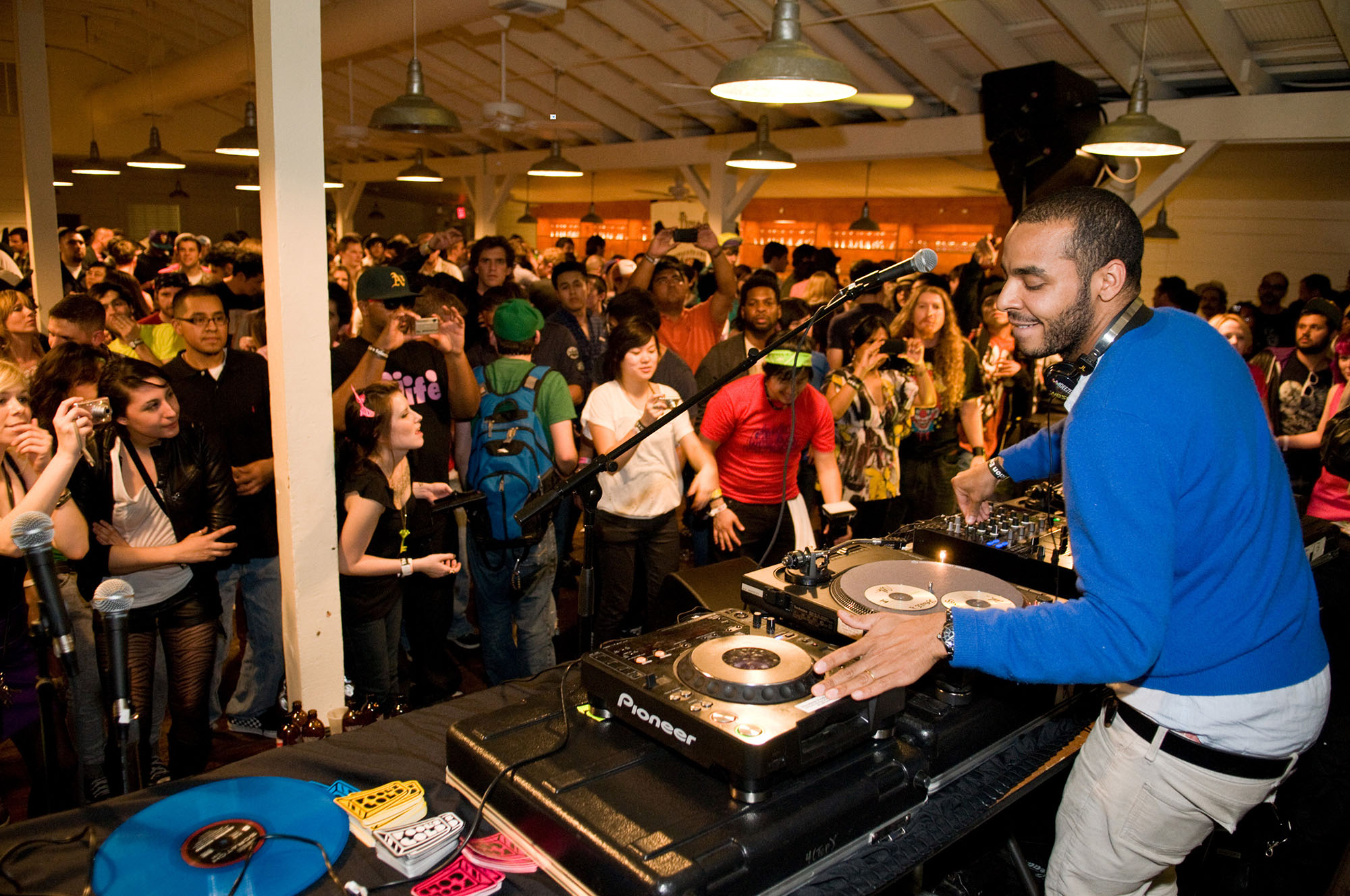 AUSTIN, TX - MARCH 19: DJ Mehdi performs on stage at Fool's Gold After Dark during SXSW on March 19, 2009 in Austin, Texas, U.S.A.