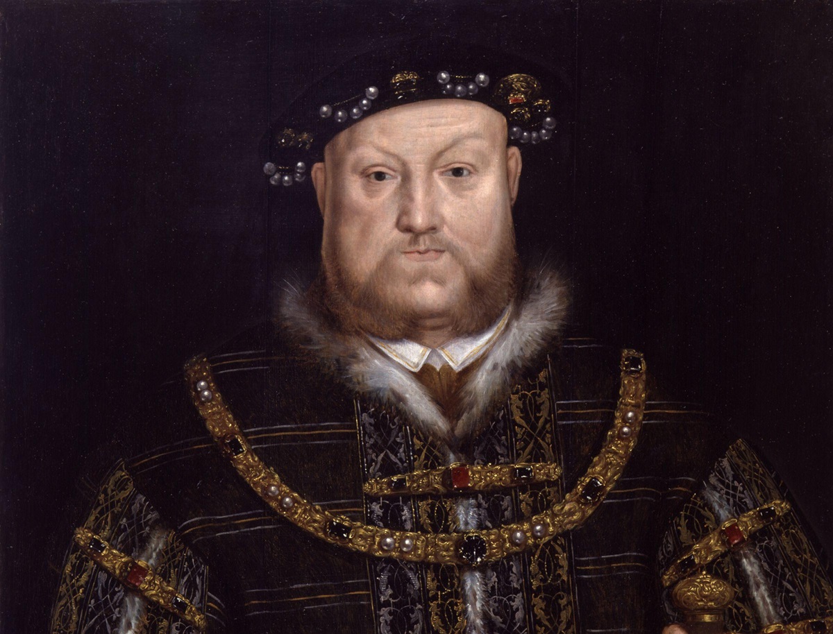 Portrait of Henry VIII in a Great Coat Holding a Staff