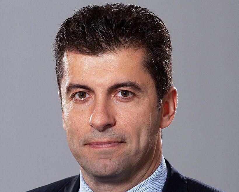 Portrait Photo of Kiril Petkov in  dark suit, facing the camera