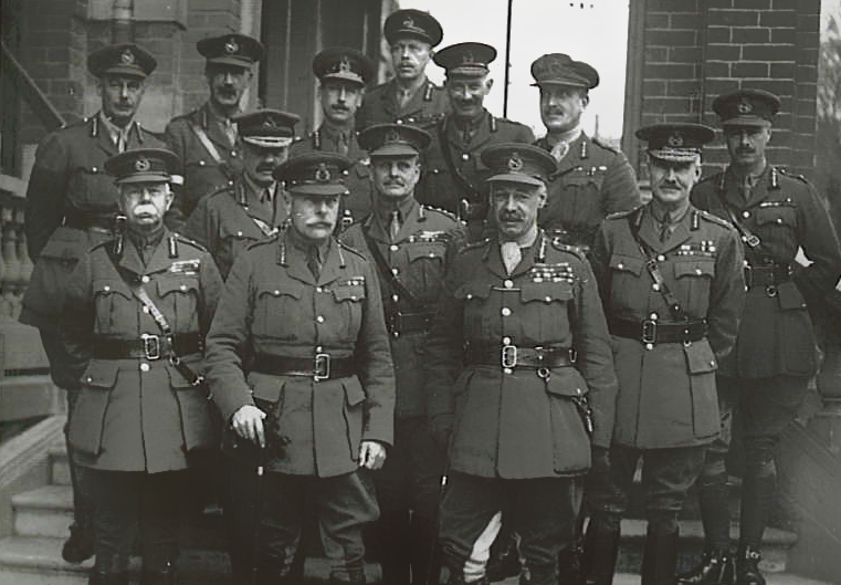 Sir Douglas Haig with his army commanders and their chiefs of staff, November 1918
