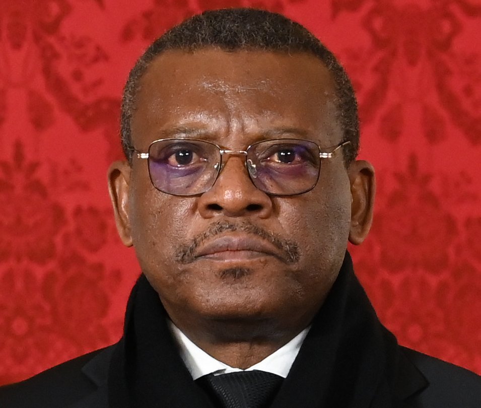 Portrait Photo of Prime Minister of Cameroon Joseph Ngute in dark suite