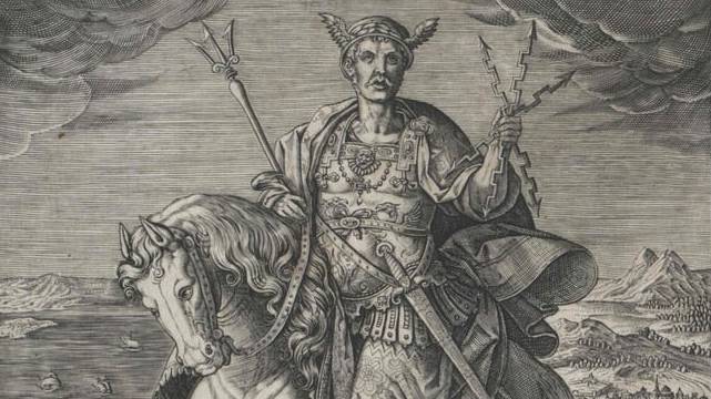 A portrait engraving of Caligula, the Roman Emperor