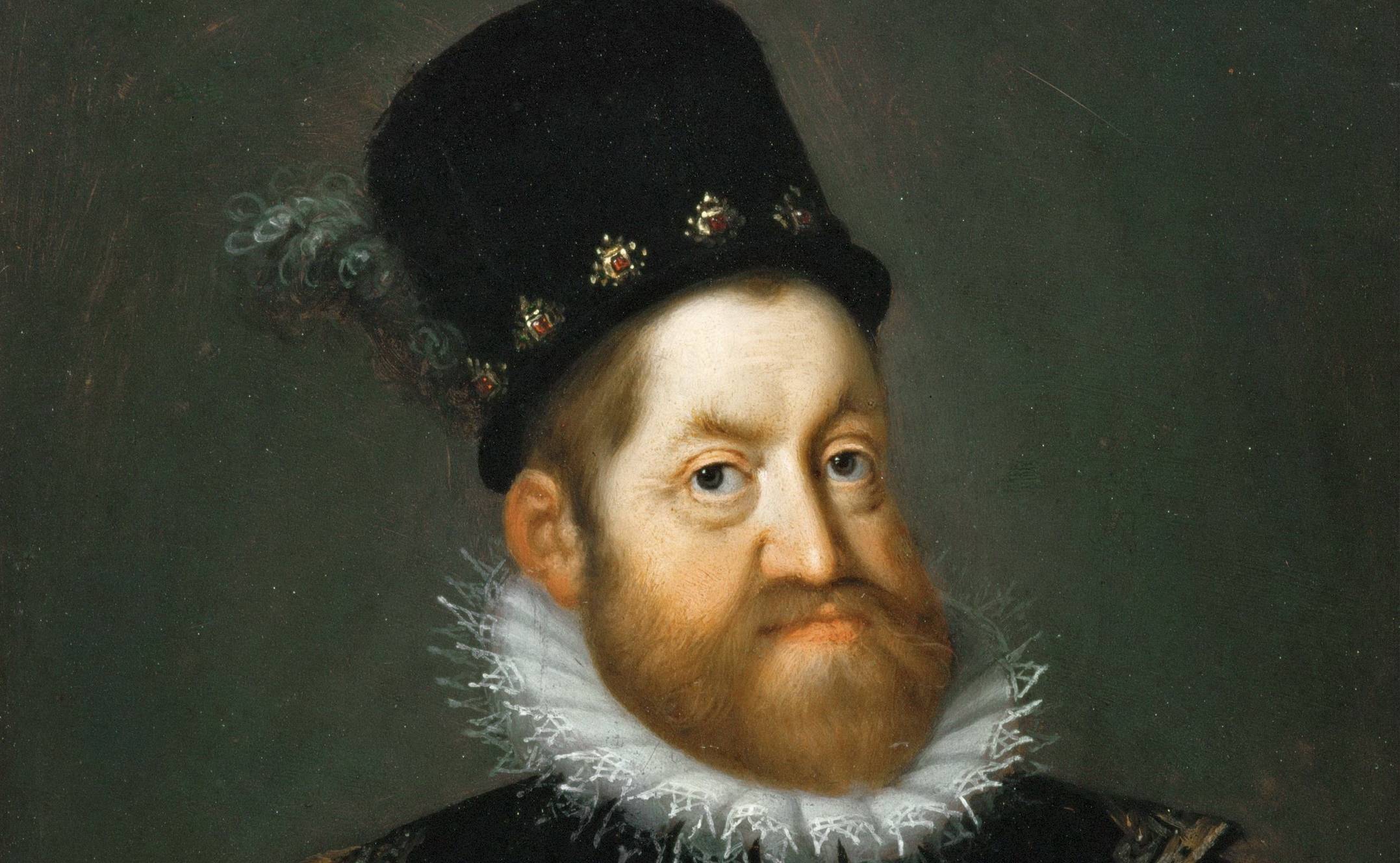 An oil painting of Rudolf II