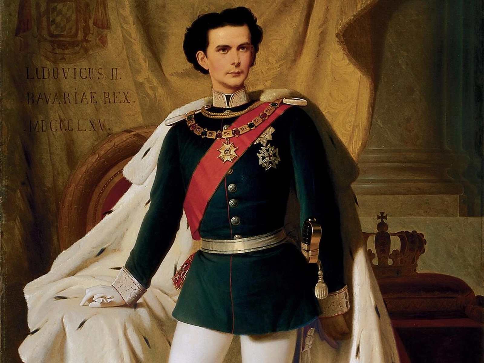 Ludwig II of Bavaria in king's clothes
