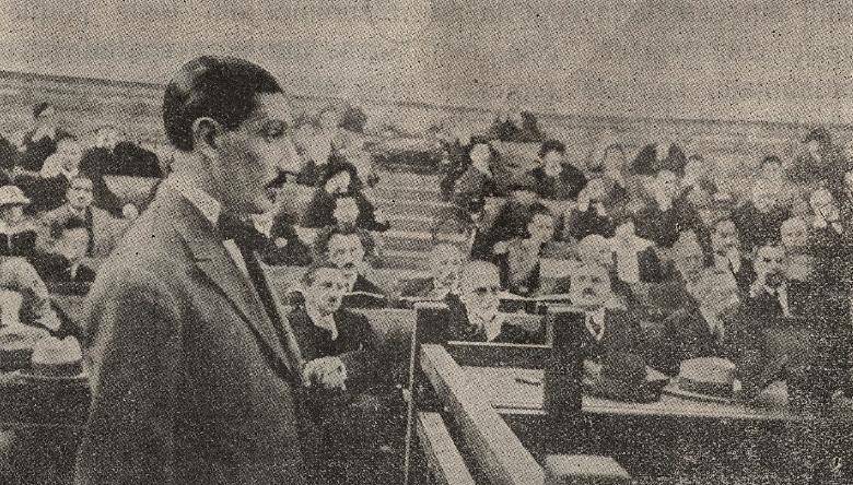 The trial of the six in Athens, Greece